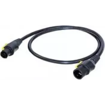Neutrik Stromanschlusskabel [1x PowerCon-Buchse - 1x PowerCon-Stecker] 3,00 m Schwarz, Gelb (NKPF-M-A-3)