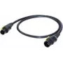 Neutrik Stromanschlusskabel [1x PowerCon-Buchse - 1x PowerCon-Stecker] 3,00 m Schwarz, Gelb (NKPF-M-A-3)