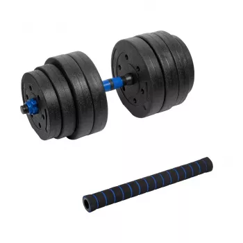 REBEL ACTIVE Verstellbare Bitumen-Hantel mit Verbinder 1x20kg