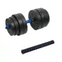 REBEL ACTIVE Verstellbare Bitumen-Hantel mit Verbinder 1x20kg