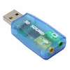 USB Externe Soundkarte Gembird Virtus2 — USB-Schnittstelle, 3,5 mm Kopfhörer, blau transparent