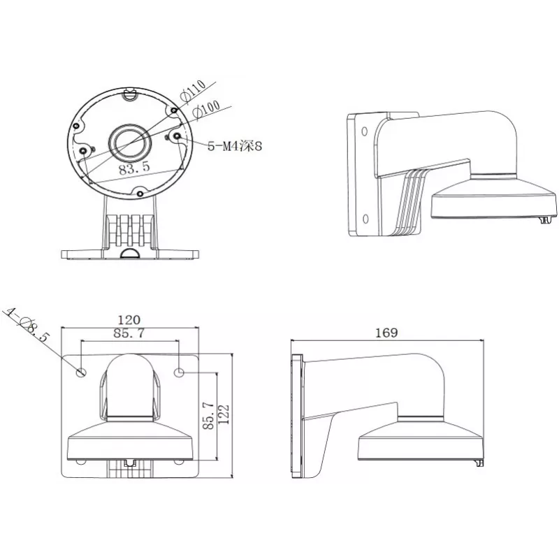 Hikvision Digital Technology DS-1272ZJ-110 Sicherheitskamerazubehör-Halterung