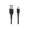Geflochtenes USB-C auf USB-A Kabel 3m Schwarz