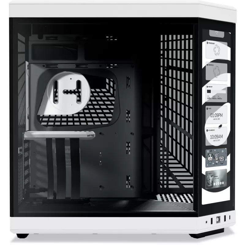 HYTE Y70 Touch Infinite Midi Tower Schwarz, Weiß