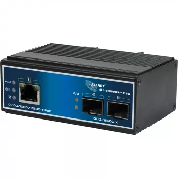 Industrieller PoE-Switch ALLNET ALL-SGI8003P-2.5G — 3 Ports 2.5G, PoE