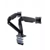 Monitor-Halterung GEMBIRD MA-DA2-03 für Bildschirme bis 35 Zoll, Tischklemme, VESA 75x75–100x100, 20 kg, schwarz, Dual-Display