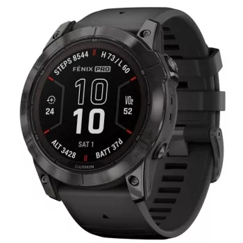 Smartwatch GARMIN fēnix 7X Pro 51 mm, 1,4 Zoll (3,56 cm) MIP 280×280, Touch, Wi‑Fi, GPS, 32 GB, Schwarz