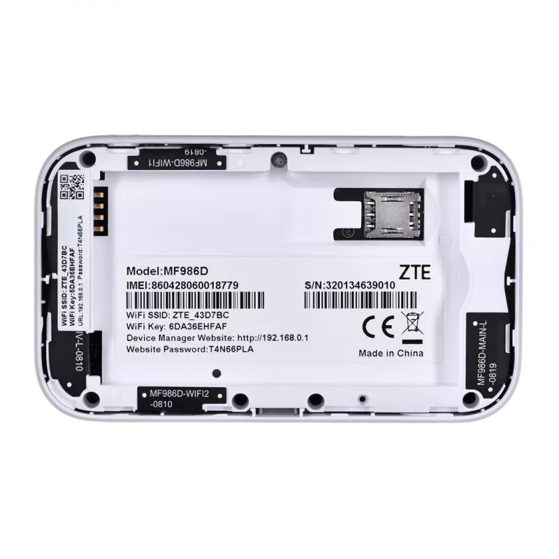 Router ZTE MF986D 4G UFI LTE CAT12/13 1x USB Typ C, 1x SIM-Steckplatz 2x TS-9