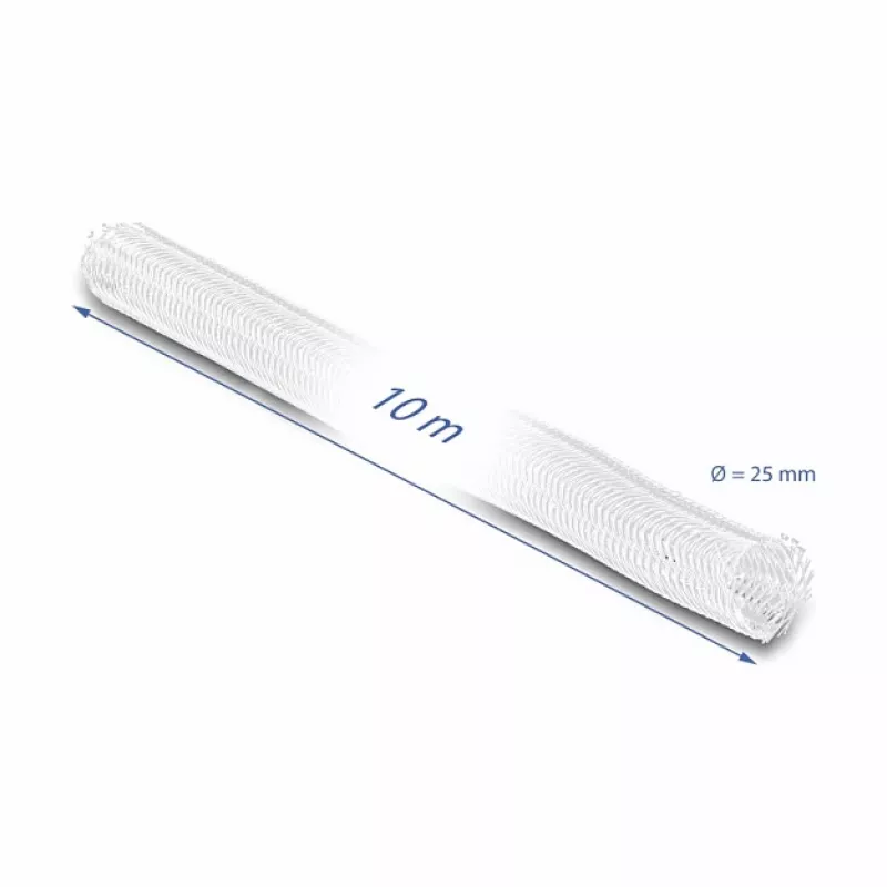 Geflechtschlauch DeLOCK 20816 10 m x 25 mm weiß