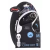 Rollleine Flexi New Comfort M Tape 5 m Schwarz — ausziehbare Bandleine Größe M, Max. Belastung 25 kg, Gewicht 300 g
