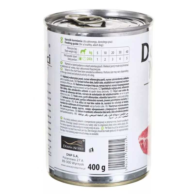 Dolina Noteci Premium Reines Lamm - Nassfutter für Hunde - 400g