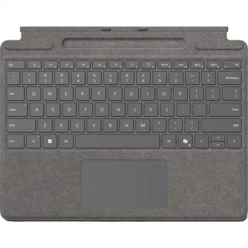 Microsoft Surface Pro Tastatur QWERTZ Deutsch mit Pen-Speicher Platin