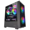 PC-Gehäuse TACENS Mars Gaming MC-VORTEX Mini Tower Mini-ITX/Micro-ATX Tempered Glass Schwarz, 3x120mm, 27,3 cm GPU, 162 mm CPU-Kühler