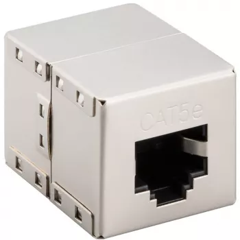 Wentronic Goobay CAT 5e RJ45-Steckverbinder/Kupplung – bis 100 MHz-Netzwerke, geschirmt (15027)