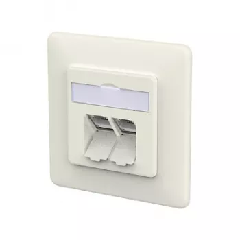 METZ CONNECT Anschlussdose E-DAT C6A LSA++ 2 Port UP reinweiß