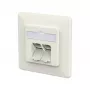 METZ CONNECT Anschlussdose E-DAT C6A LSA++ 2 Port UP reinweiß