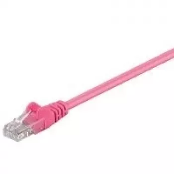 Wentronic Goobay CAT 5e Patchkabel, U/UTP, Magenta, 3 m - CCA Kupfer-Mix (95232)