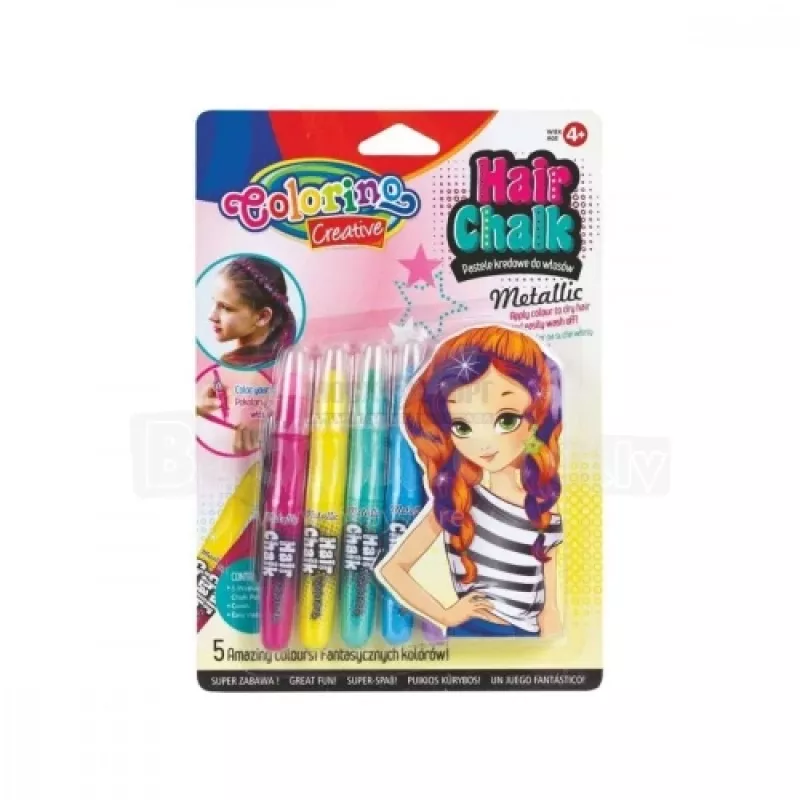 Colorino Creative Hair chalk Metallic 5 Farben