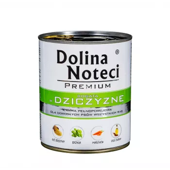 Nassfutter für ausgewachsene Hunde dolina noteci Premium mit Wild (Schwarzwild) 800 g, Dose, 12 % Protein, 7 % Fett