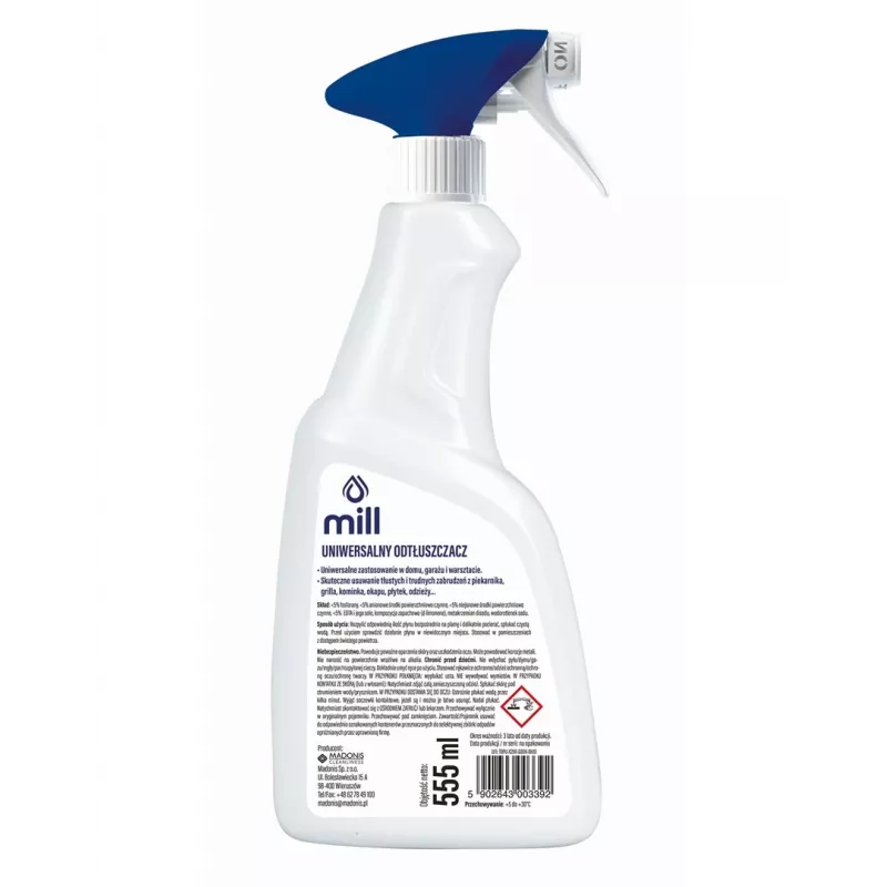 Entfetter Mill Clean 555 ml — Mill Entfetter 555ml Spray zum Entfernen von Fettflecken