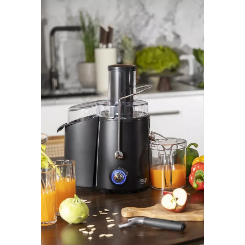 Zentrifugalentsafter Adler AD 4127 — 1000 W, schwarz, Saftbehälter, 3,9 kg
