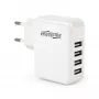 USB-Ladegerät Universal Weiß/4-Port EG-U4AC-02 GEMBIRD
