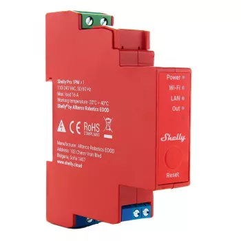 Halbleiterrelais Shelly Pro 1PM Pink 16A 110-240V