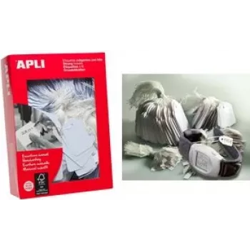 agipa Warenanhänger 50 x 70 mm weiß, Bristolkarton 200 g mit weißem Polyesterfaden - 1 Stück