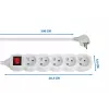 Esperanza ELK215W Stromverteiler 3 m 5 AC-Steckdose(n) Innenbereich Weiß