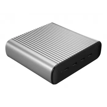 HYPER 245W GaN Desktop-Ladegerät für Laptop, Smartphone, Tablet Schwarz, Silber AC, Akku Schnellladen Indoor