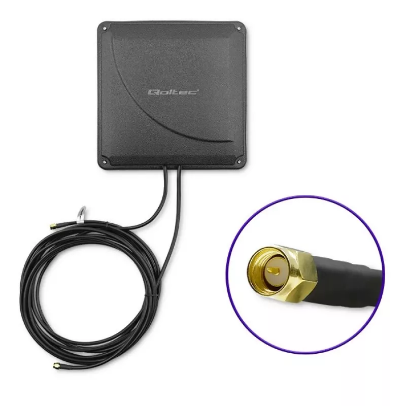 Externe 4G LTE Dual-MIMO-Antenne QOLTEC 57041 35 dBi 50 W