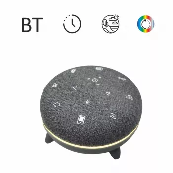 Tragbarer Lautsprecher MANTA SPK03-GR Szumi-GO — grün, Bluetooth, Baby-Schlafgeräusche, Timer, RGB-Hintergrundbeleuchtung, 12,5×7,5×12,5 cm