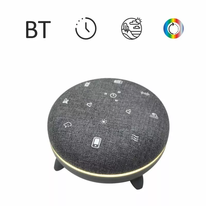 Tragbarer Lautsprecher MANTA SPK03-GR Szumi-GO — grün, Bluetooth, Baby-Schlafgeräusche, Timer, RGB-Hintergrundbeleuchtung, 12,5×7,5×12,5 cm