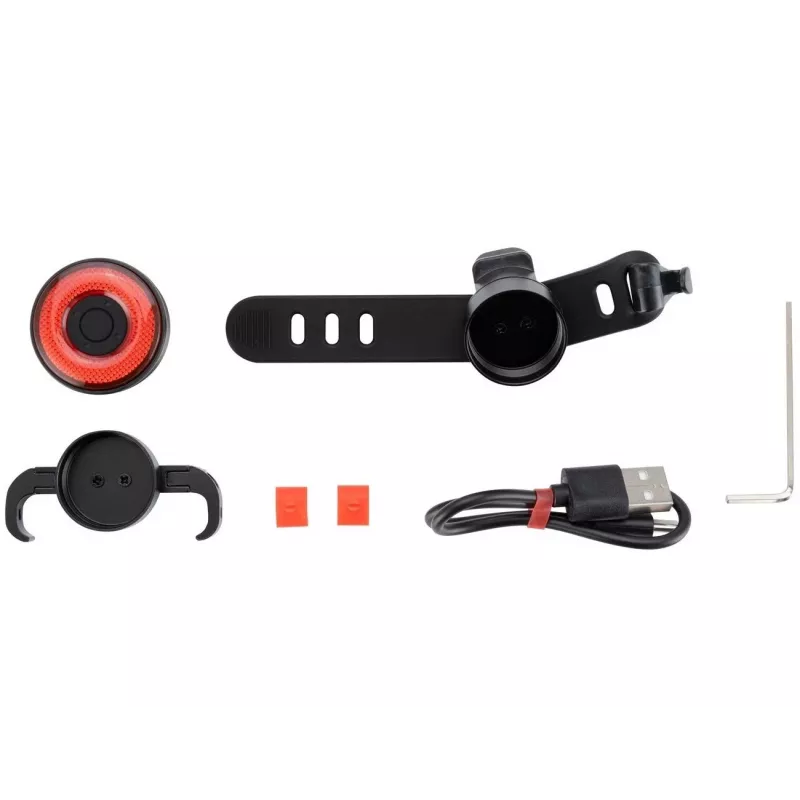 Rockbros Q5 schwarzes Rücklicht für Fahrräder mit intelligentem STOP-System