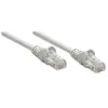 Intellinet Netzwerkkabel Patchkabel, Cat6, 1 m, Grau, CCA, U/UTP, PVC, RJ45, vergoldete Kontakte, snagless, mit Knickschutz, lebenslange Garantie