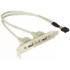 Slotbracket 1x interner USB 5-Pin auf 2x externe USB 2.0 DeLOCK 71000