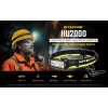 Stirnlampe Nitecore HU2000, 10 LEDs, USB-wiederaufladbarer Lithium-Ionen-Akku, Aluminium+Polycarbonat, IP68 wasserdicht