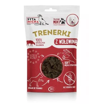 Hundeleckerlis SYTA MICHA Treats mit Rindfleisch 80 g — weiche hypoallergene Trainingssnacks, gluten- und sojafrei