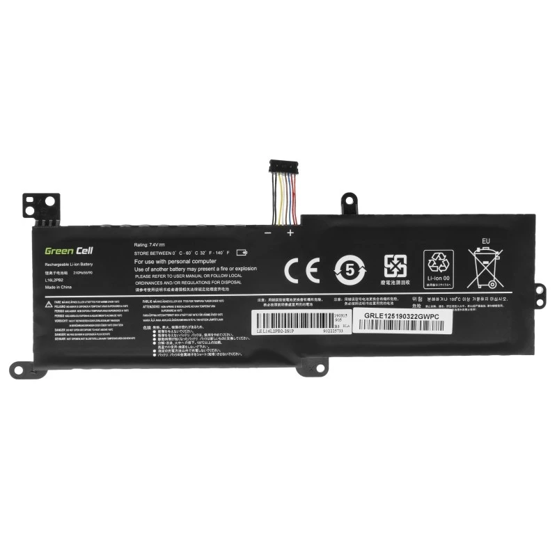 Battery Grün Cell LE125 for Lenovo IdeaPad (7,4 V, 3500 mAh, LiPo, schwarz)