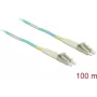 Netzwerkkabel Delock LC Duplex Multimode OM3 100m Schwarz