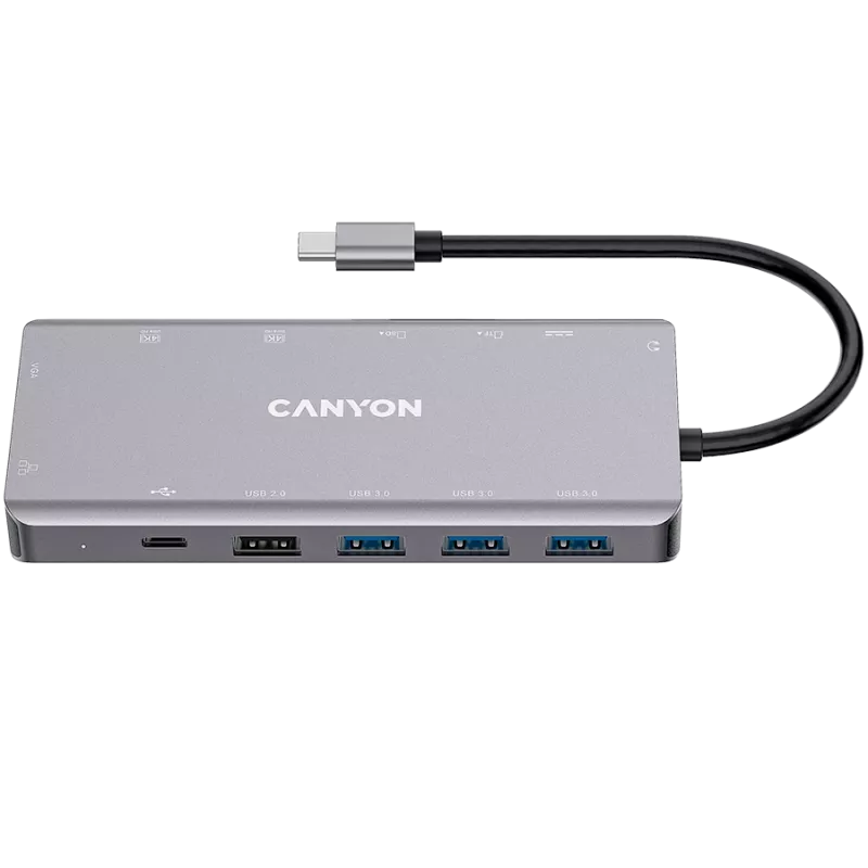 Canyon USB-13-in1 HUB USB-C 2xHDMI4xUSB2xUSB-CRJ45VGA Retail