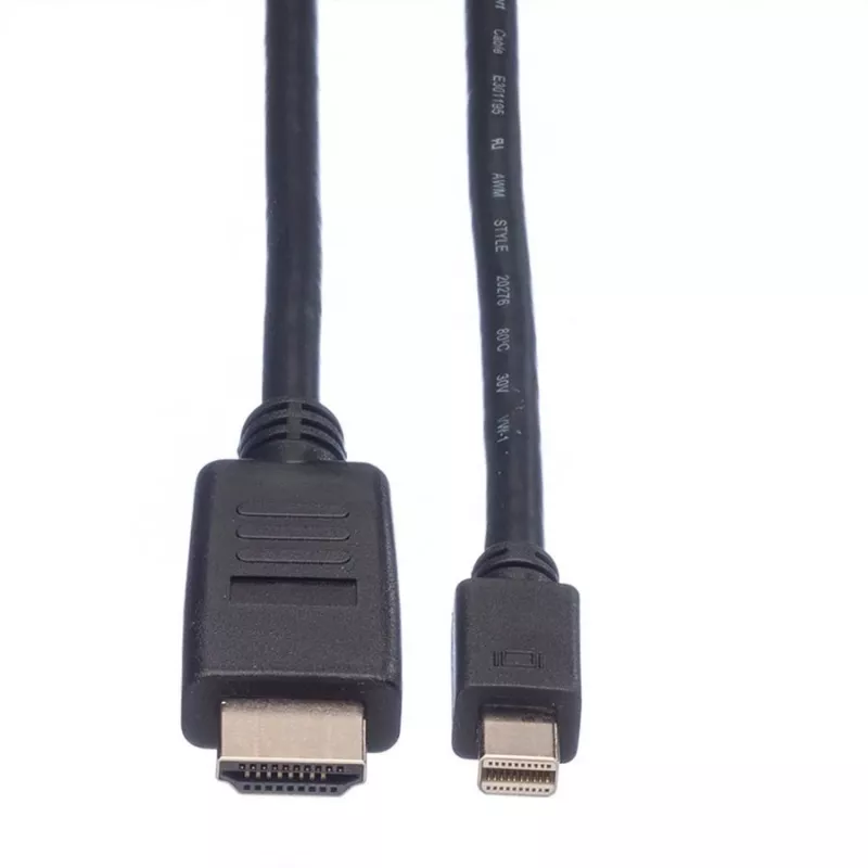 Mini DisplayPort-Kabel VALUE Mini DP-HDTV M/M 2 m