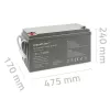 Qoltec 53068 AGM-Batterie | 12V | 150Ah | max. 2250A