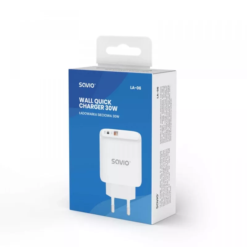 SAVIO LA-06 USB Typ A & Typ C Quick Charge Power Delivery 3.0 Indoor