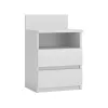 Topeshop M1 BIEL MAT nightstand/Nachttisch 2 Schublade(s) weiß
