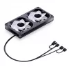 Jonsbo ZB-240BR 120mm Reverse Blade ARGB PWM 2er-Pack Gehäuselüfter - Schwarz