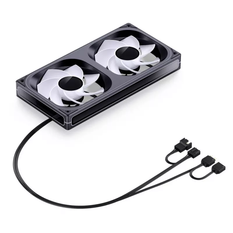 Jonsbo ZB-240BR 120mm Reverse Blade ARGB PWM 2er-Pack Gehäuselüfter - Schwarz