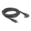 DeLOCK USB-Kabel USB Typ-C Stecker auf USB Typ-C Stecker abgewinkelt 2 m 5 Gbit/s 4K PD 60 W