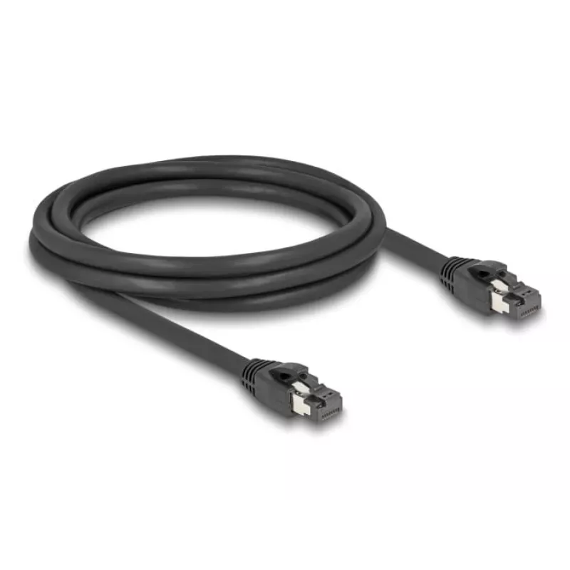 DeLOCK RJ45 Netzwerkkabel Cat.8.1 S/FTP 2m 40Gbps Schwarz
