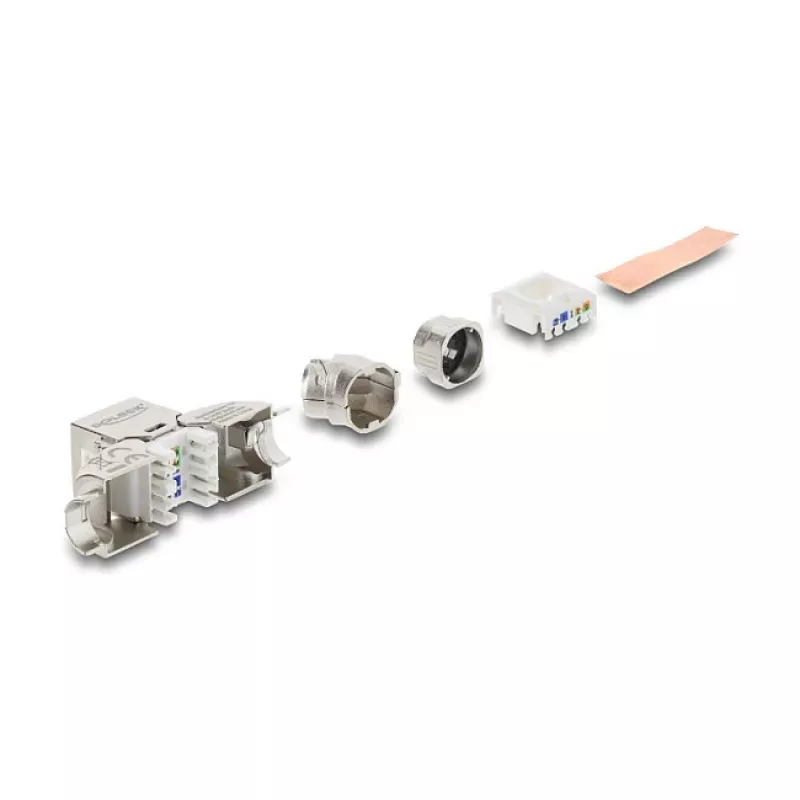 RJ45 Keystone-Modul Buchse Cat.6A DELOCK 90798 — LSA-Anschluss